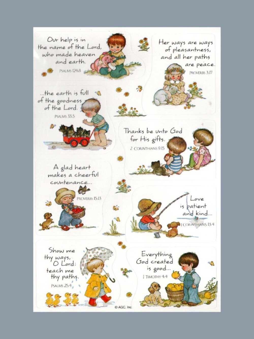 5/$20 American Greetings Bible Verse Vintage 90s Sticker Sheet